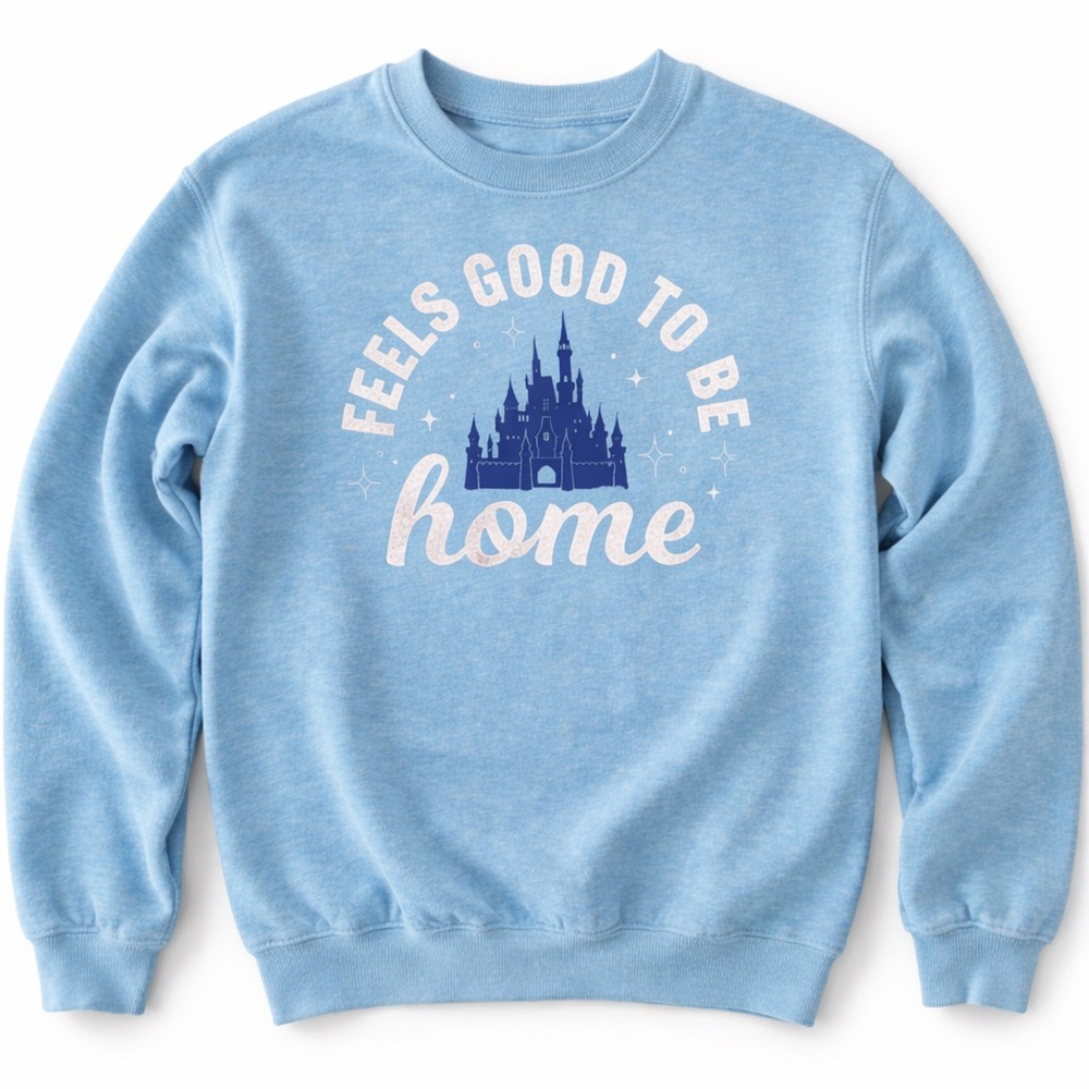 Disney Blue Sweatshirt with Disneyland Castle